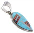 Sterling Silver Multicolor Turquoise Inlay Pendant NS42683